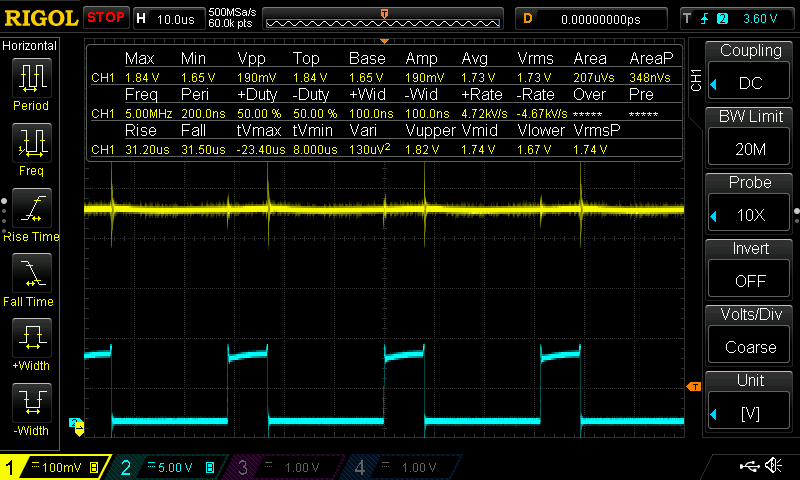 ACS711 signal after an RC filter