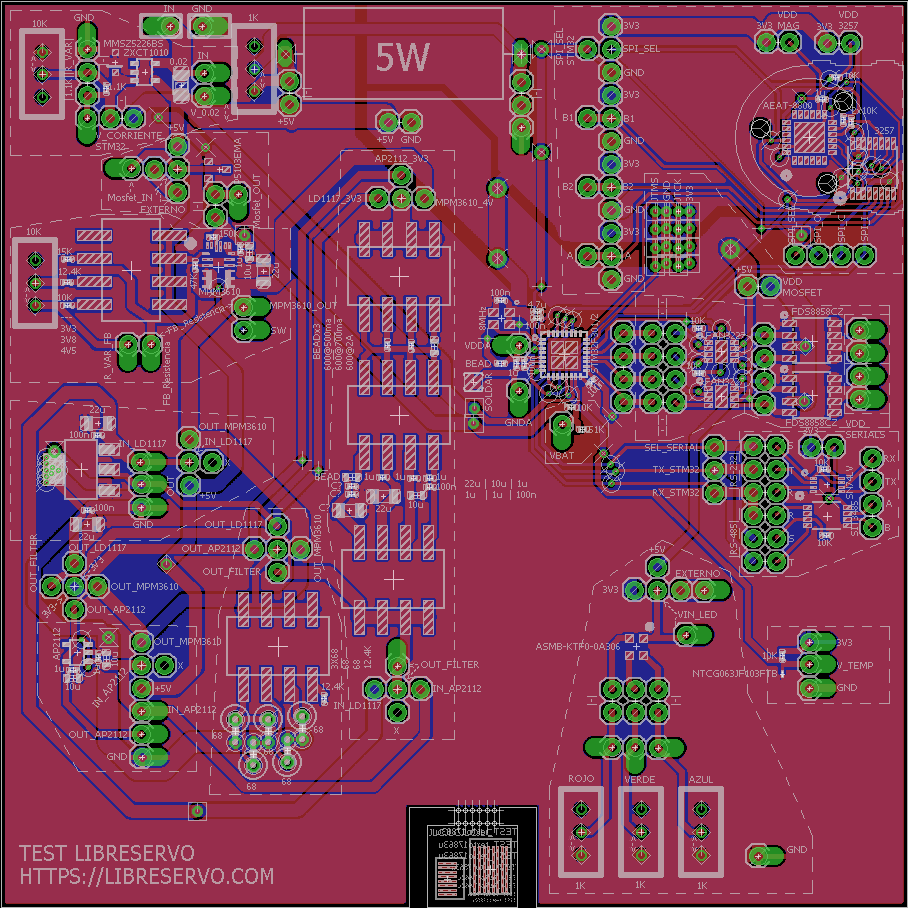 Diseño Eagle test LibreServo