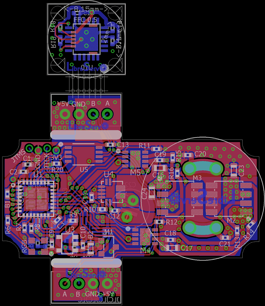 LibreServo v2.2 PCB servo hack