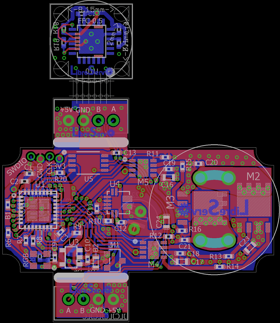 LibreServo v2.3 PCB servo hack