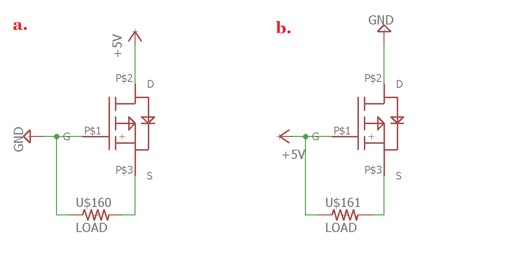 Mosfet p polarity protection
